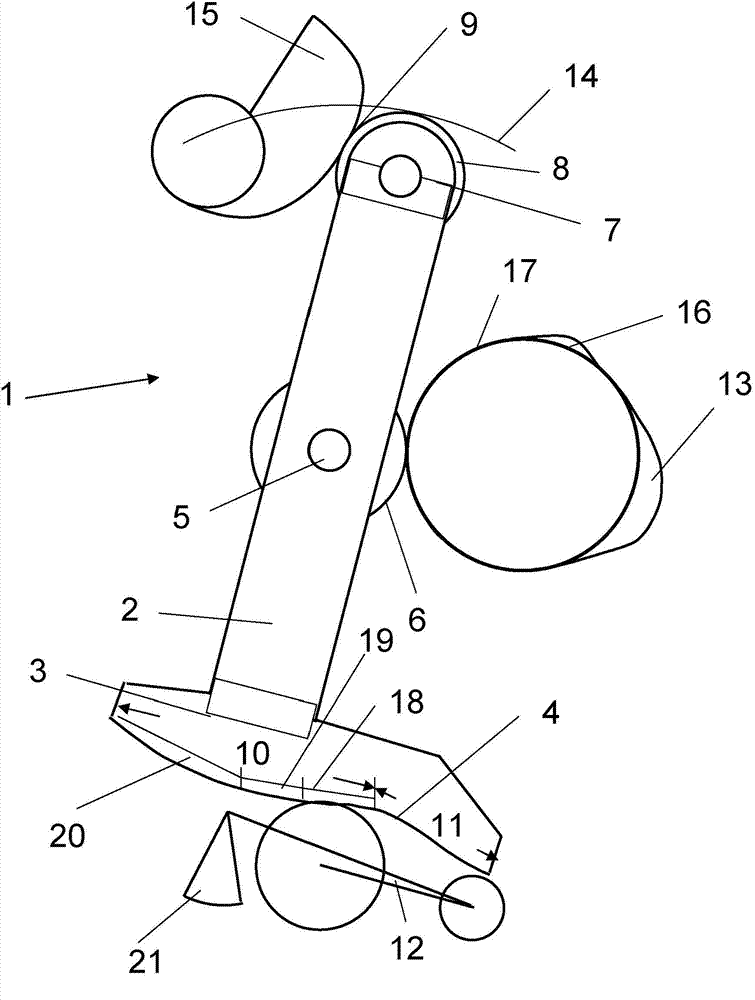 Variable valve train for an internal combustion engine