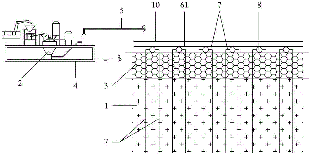 Super soft dredger fill surface solidified crust and foundation treatment method