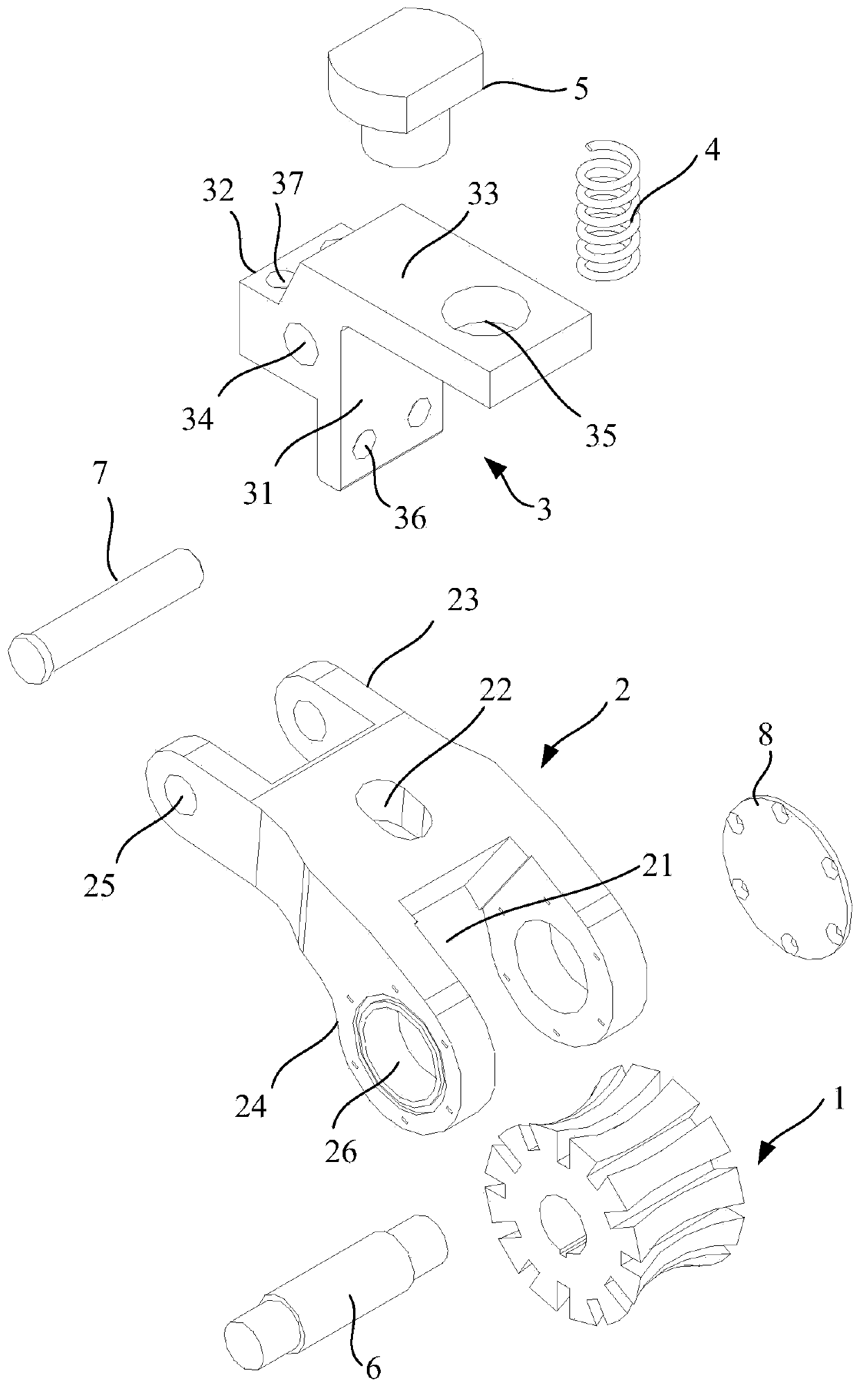 Mooring rope clearing device and pressure regulating mechanism thereof
