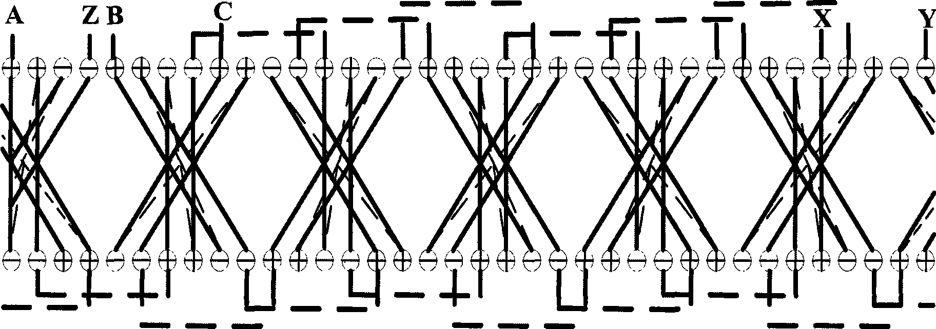 Permanent magnetic synchronous motor having single electricity port and dual mechanical port of same speed in reversed direction