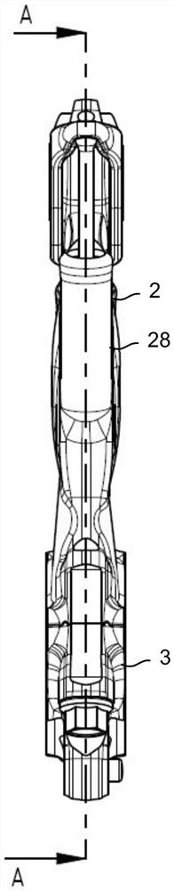 Connecting rod for internal combustion engine with variable compression ratio