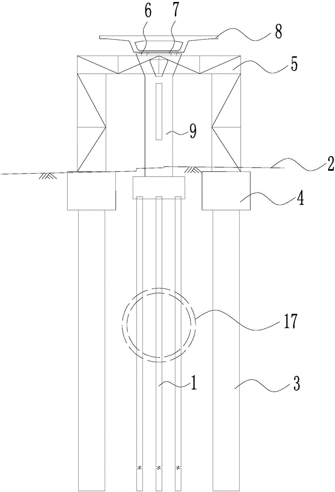 Novel pile foundation underpinning structure and method