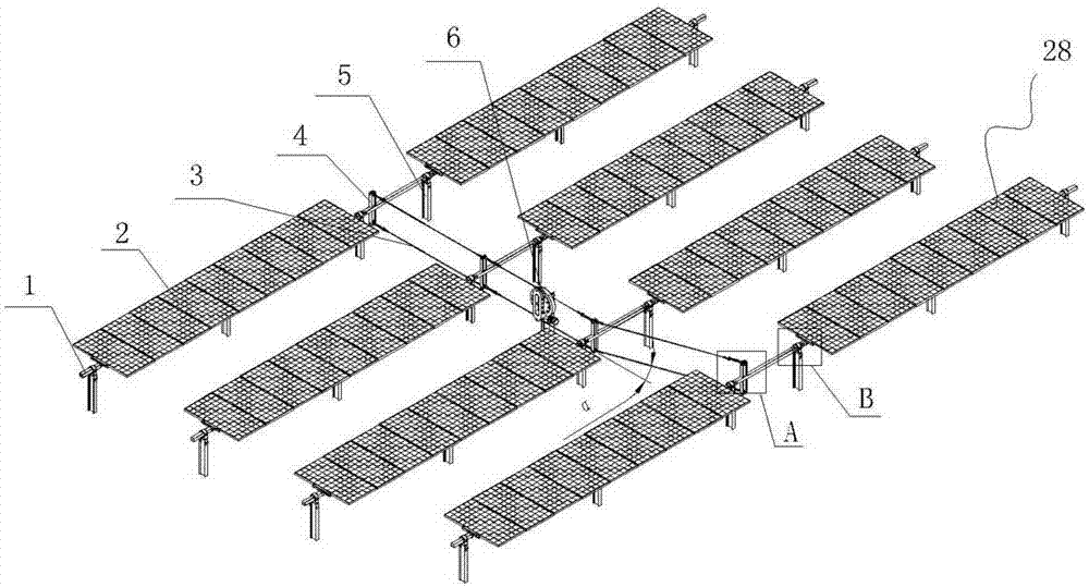 Rotary solar single-shaft tracking system