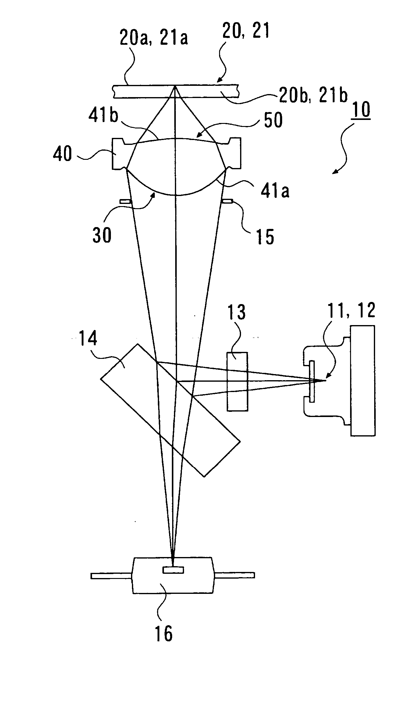 Optical pickup apparatus, condensing optical system, and optical element