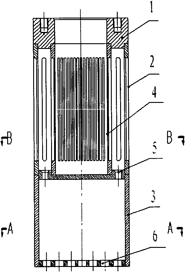 Device for filtering sand-containing viscous liquid