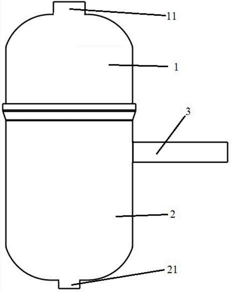 A liquid-draining gas-liquid separator