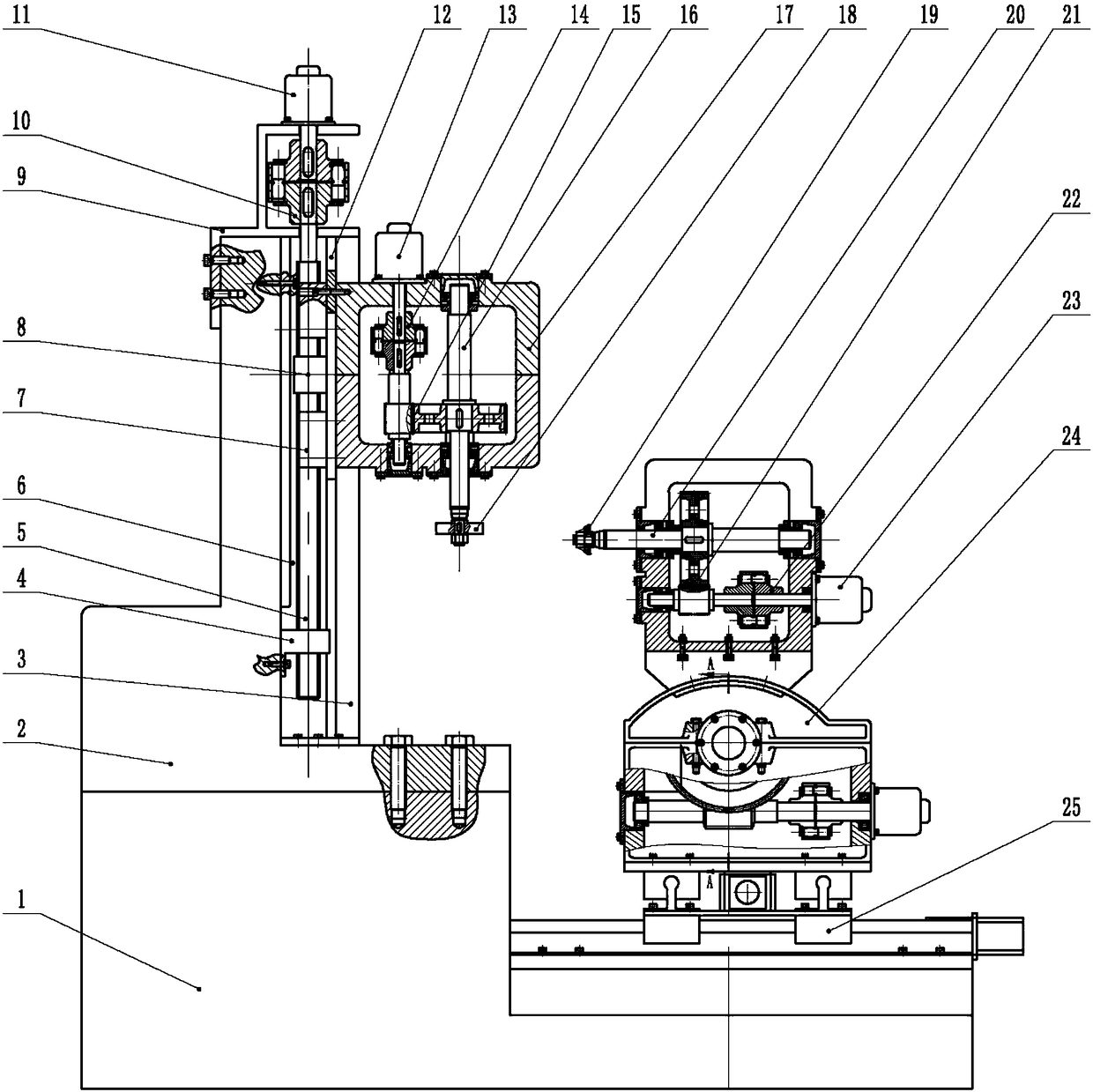 Small-scale spiral bevel gear CNC worm disc grinding wheel grinding machine and its processing steps