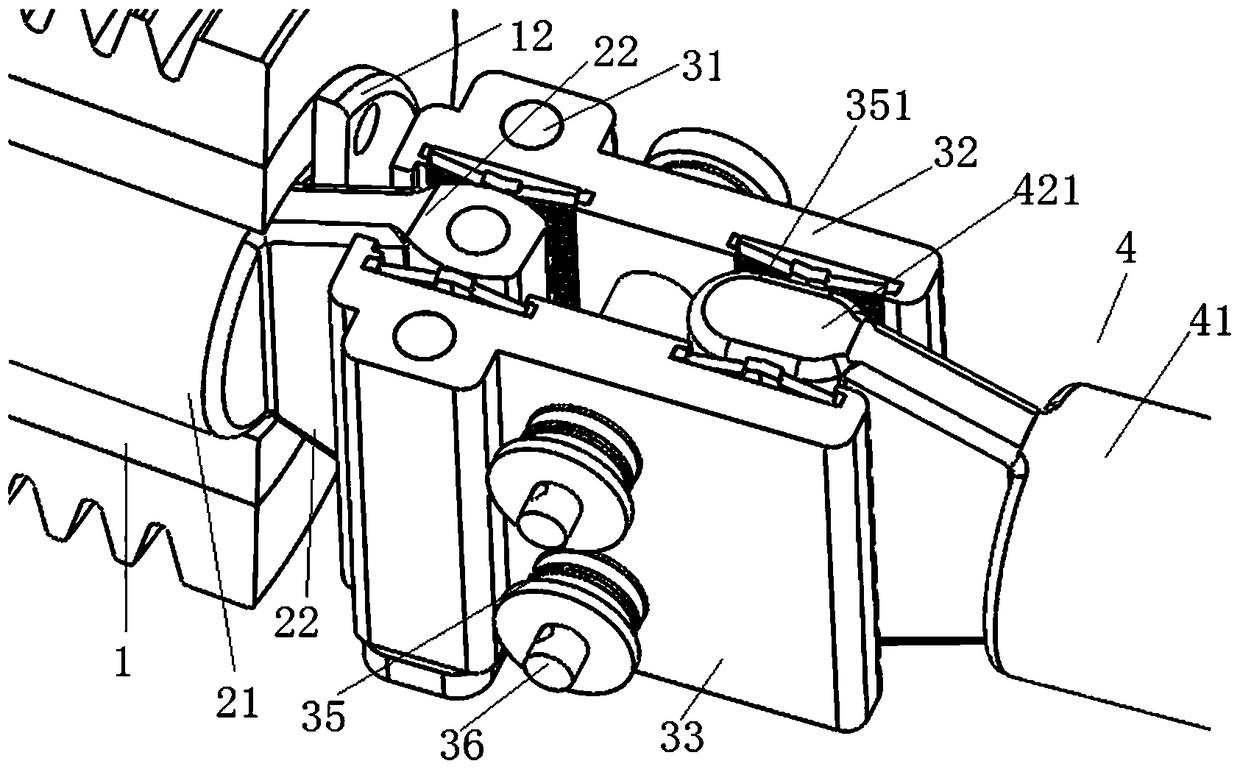 Duckbilled contact and switch device with same