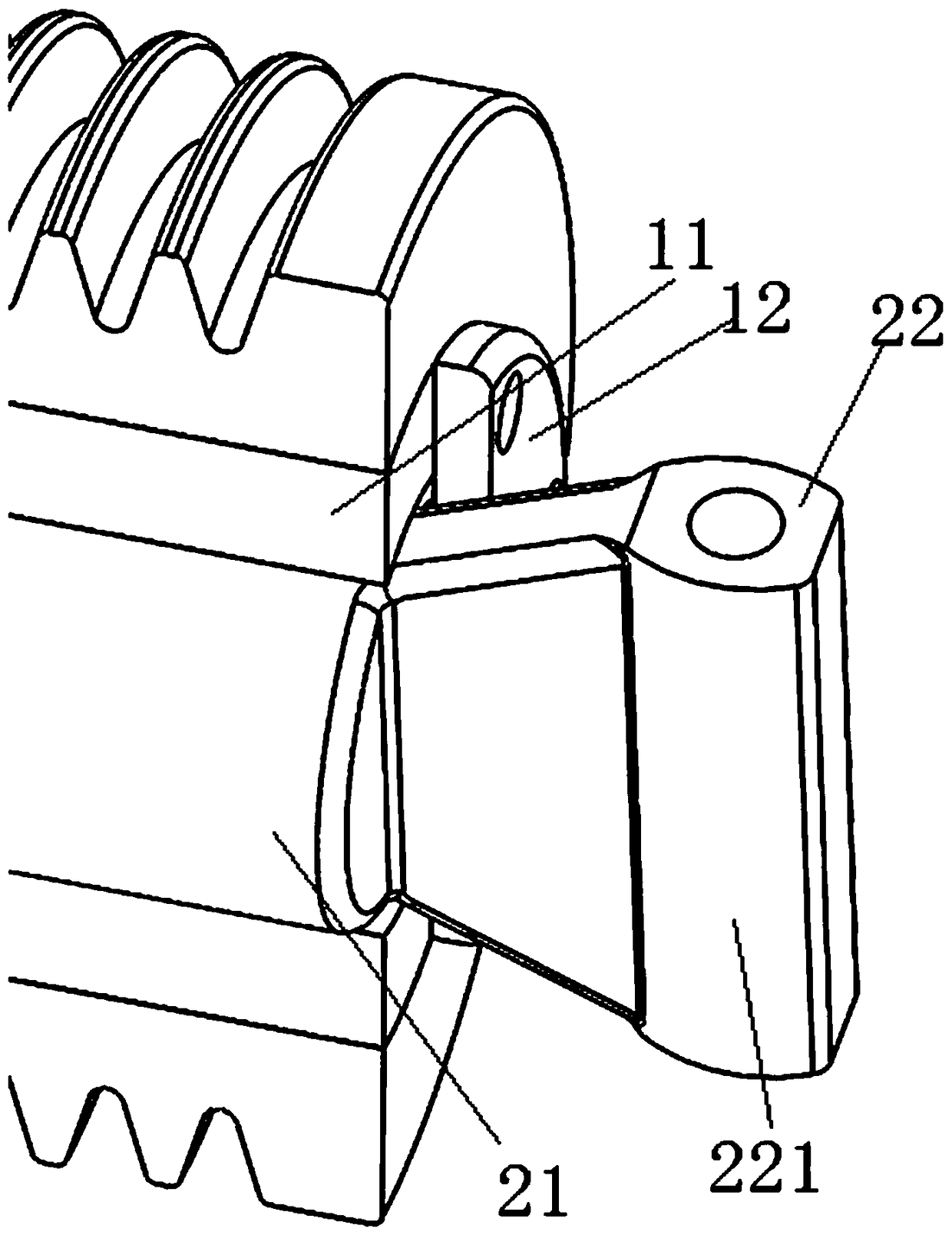 Duckbilled contact and switch device with same