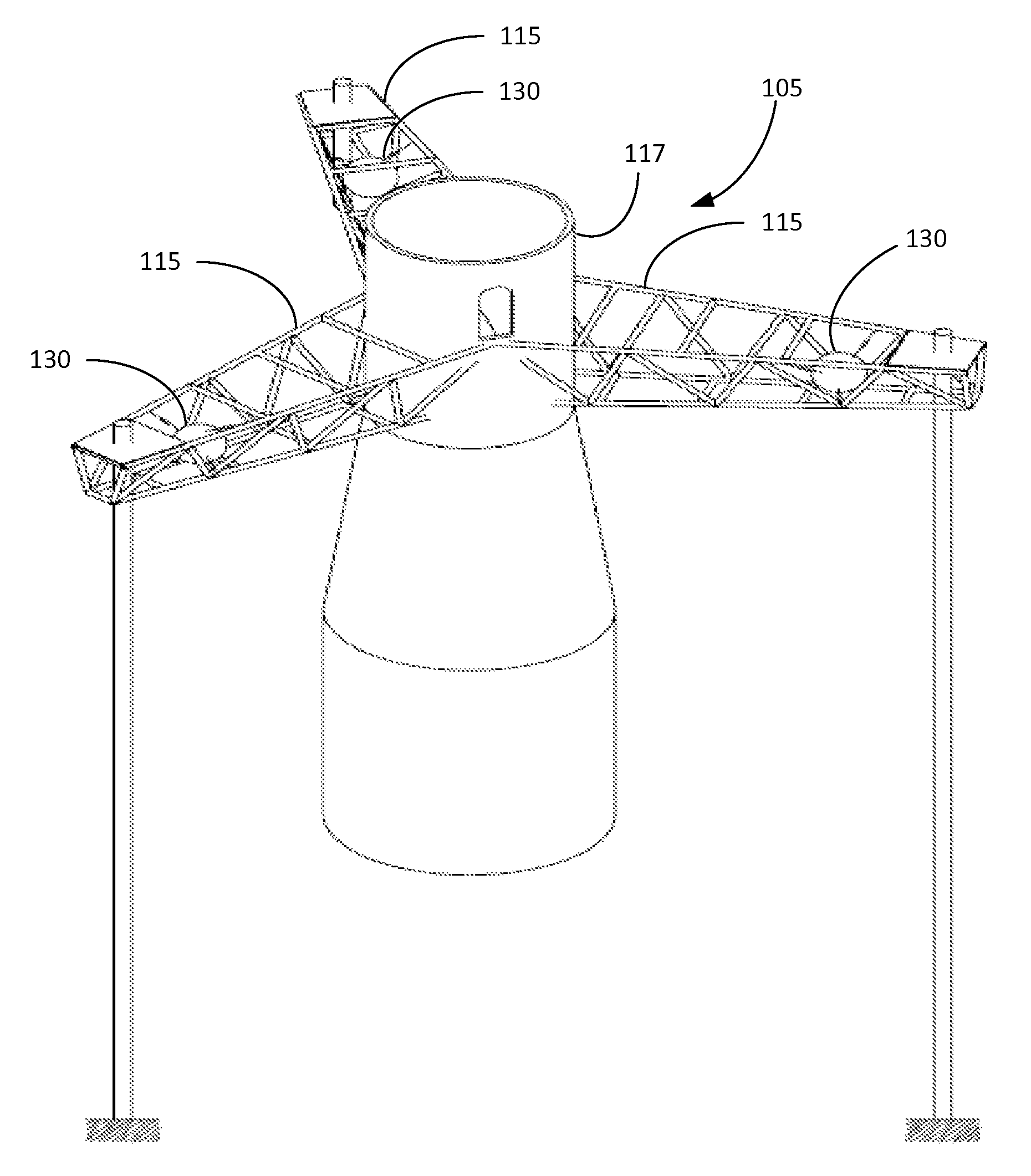 Floating offshore wind turbine with tuned mass dampers