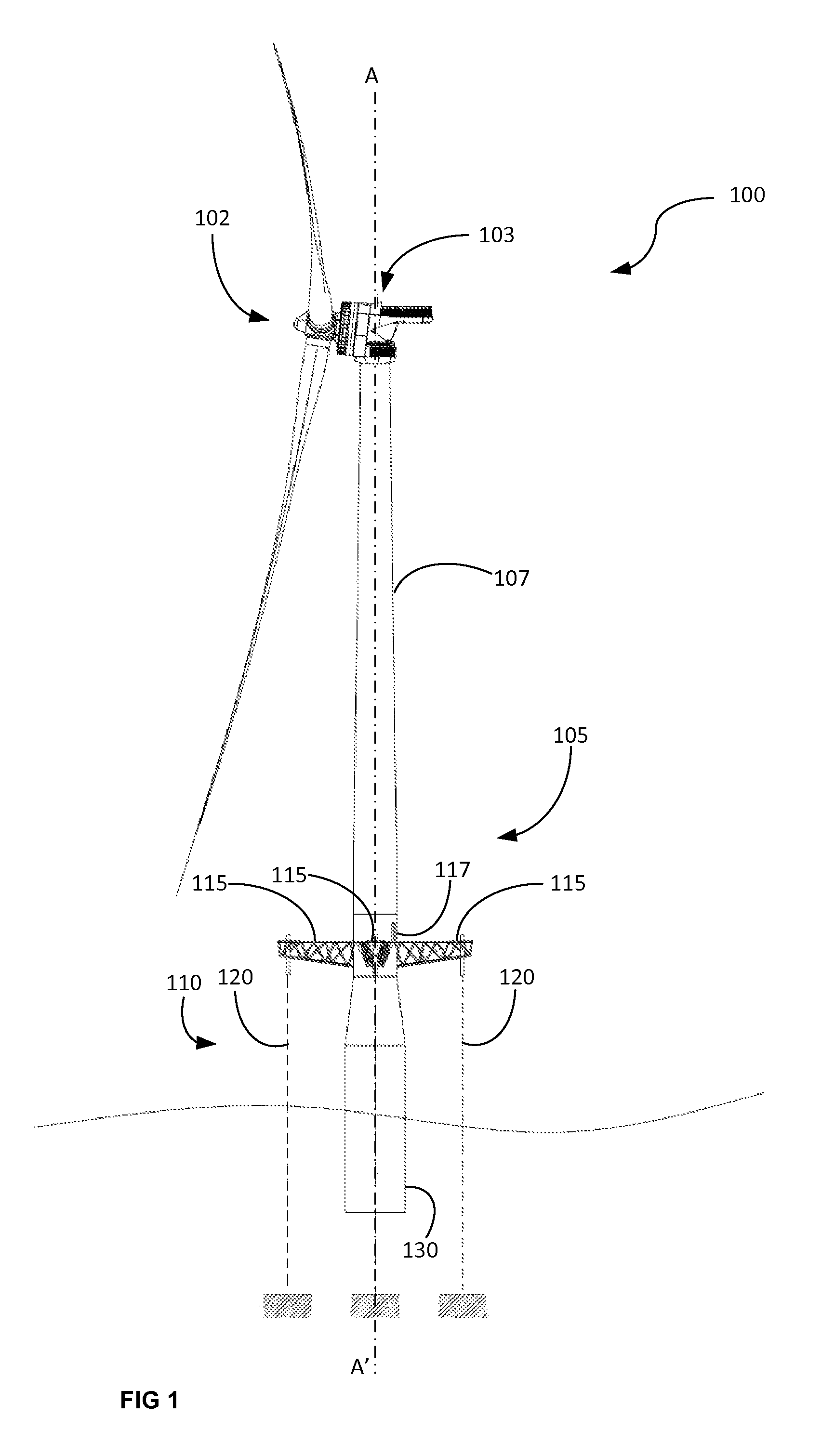 Floating offshore wind turbine with tuned mass dampers