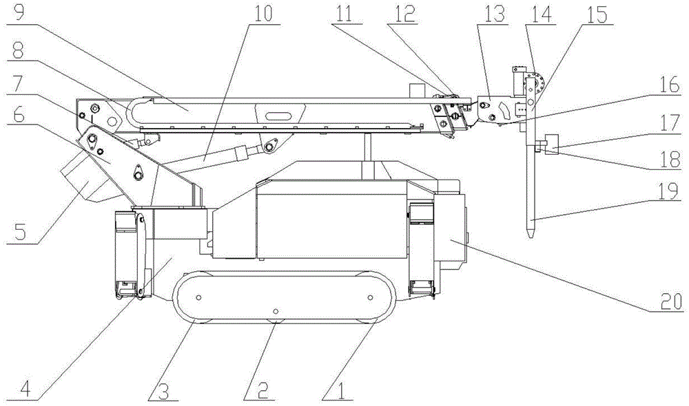 Track type substation live water washing robot