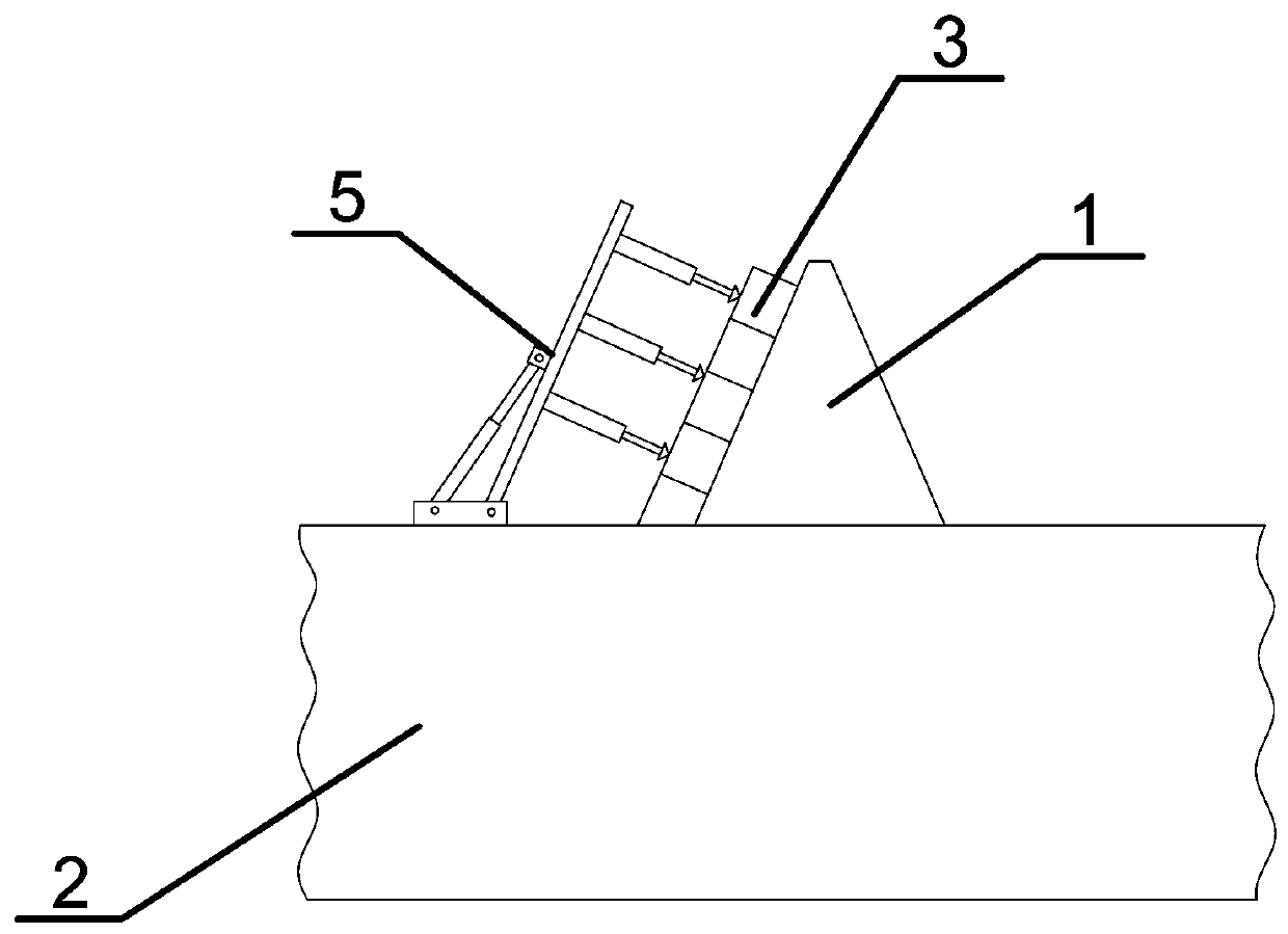 Experiment table using magnetic field force to change volume weight of cement sand and gravel dam model test piece