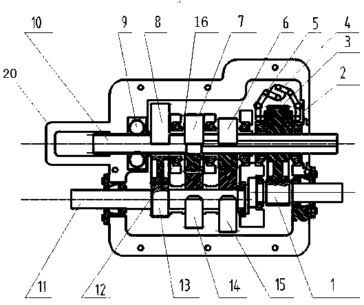 Moving-shaft type power transmission applied to hole digger for southern mountainous gardens