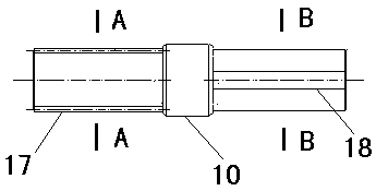 Moving-shaft type power transmission applied to hole digger for southern mountainous gardens