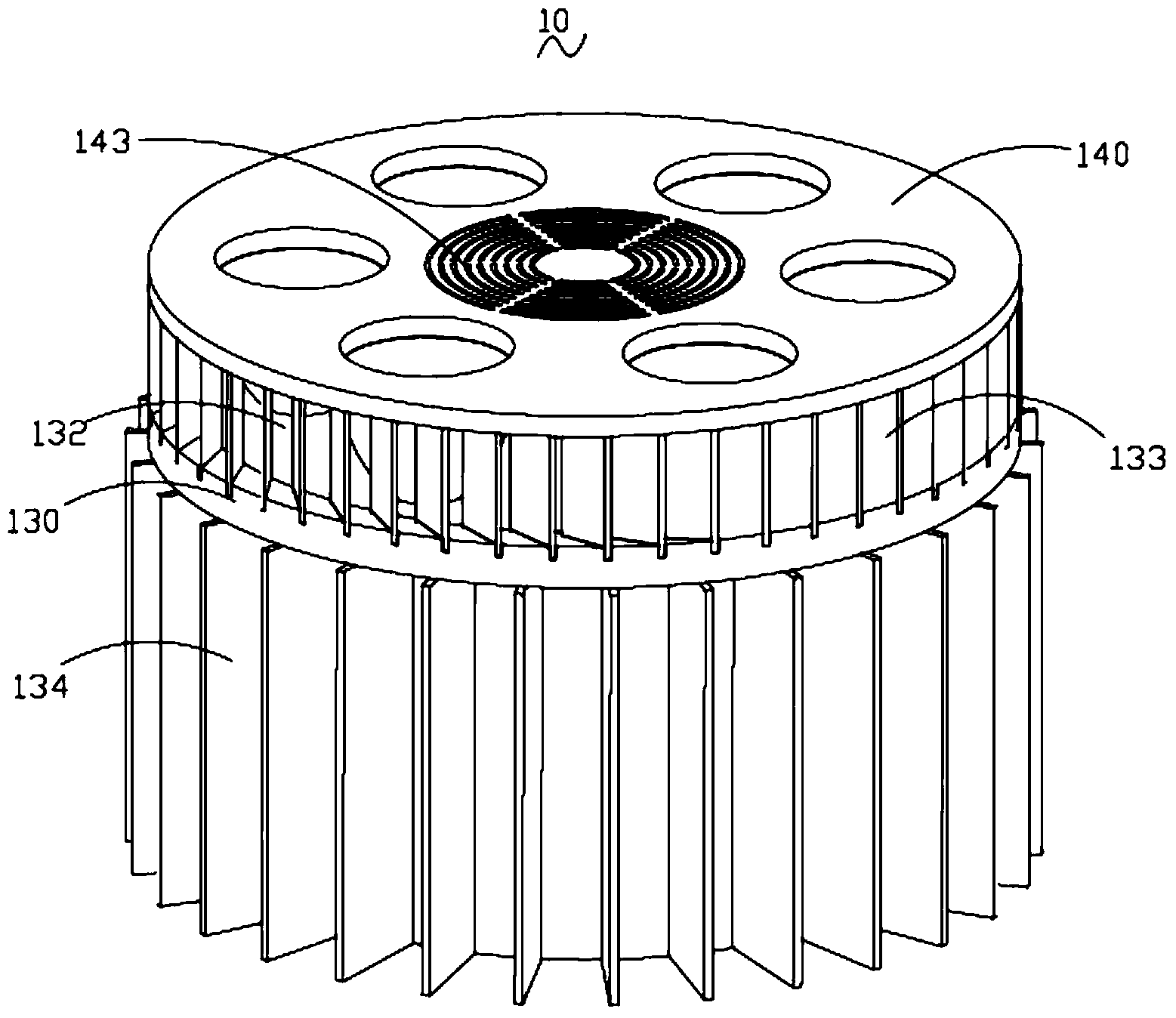 LED (light-emitting diode) lamp with fan