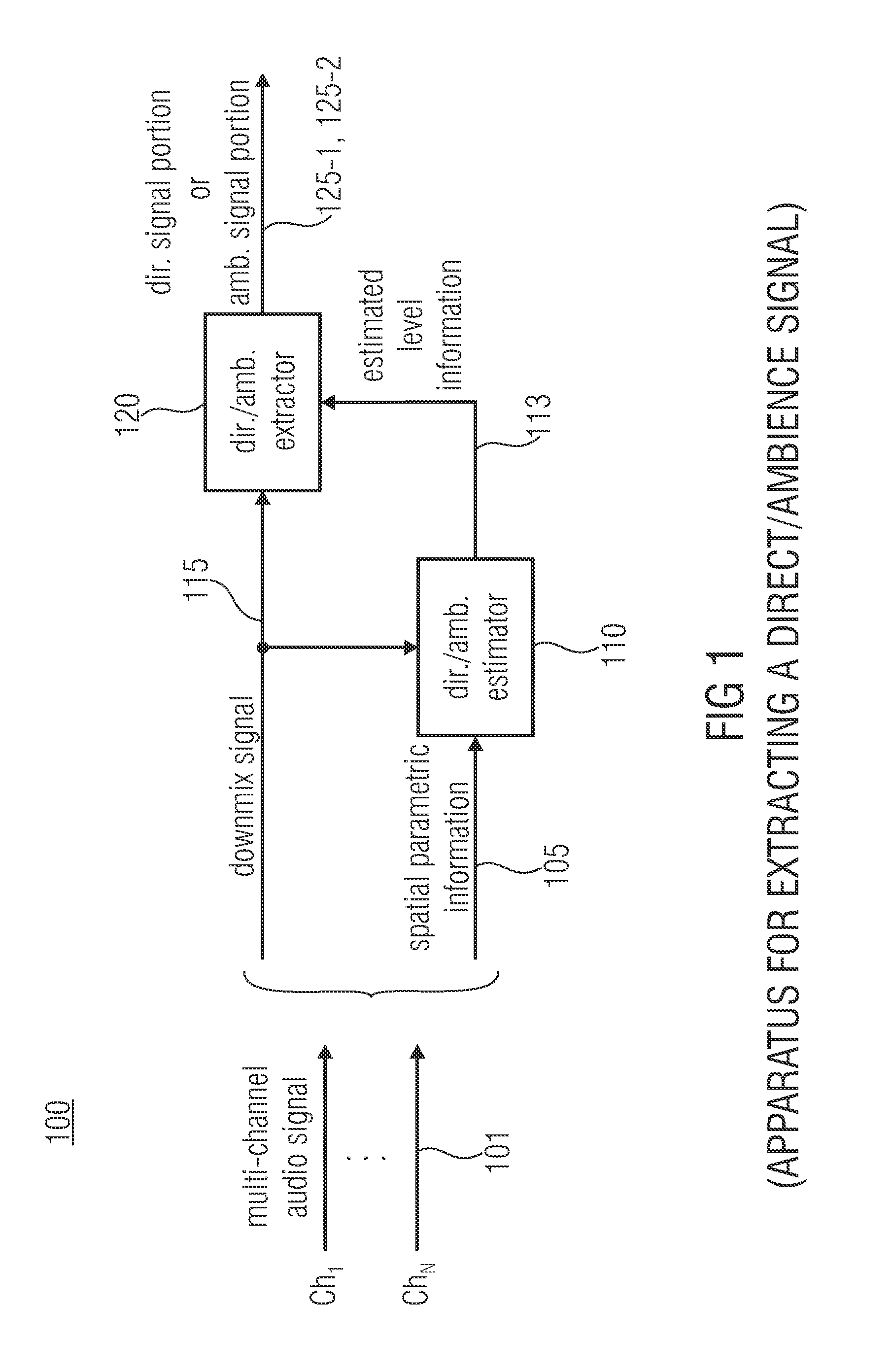 Apparatus and method for extracting a direct/ambience signal from a downmix signal and spatial parametric information