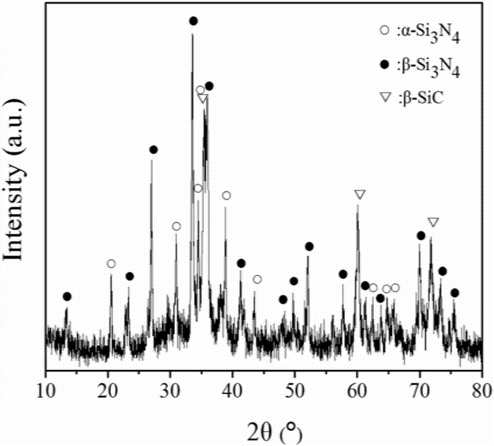 Preparation method of silicon carbide-silicon nitride porous composite ceramic