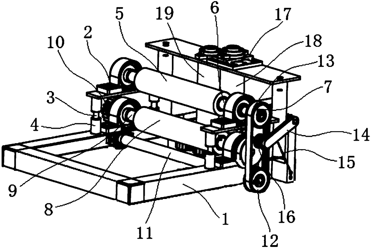 A kind of sugarcane sending cane roller group