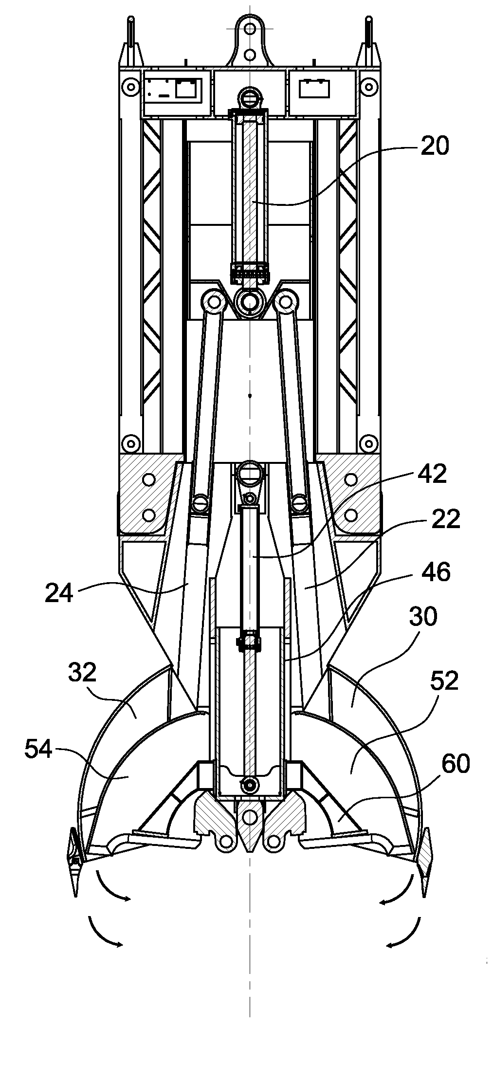 Device for digging diaphragms