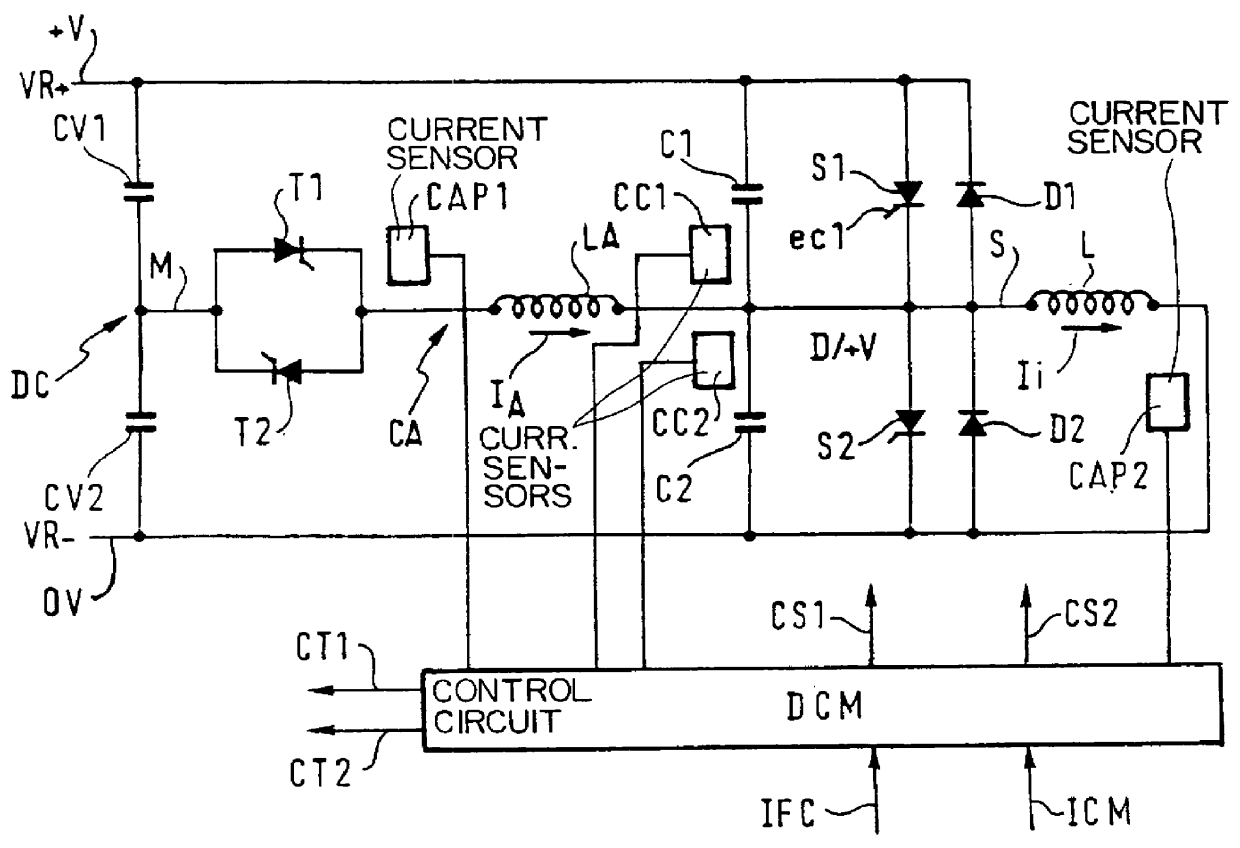 Power converter with improved control of its main switches, and application to a power converter having three or more voltage levels