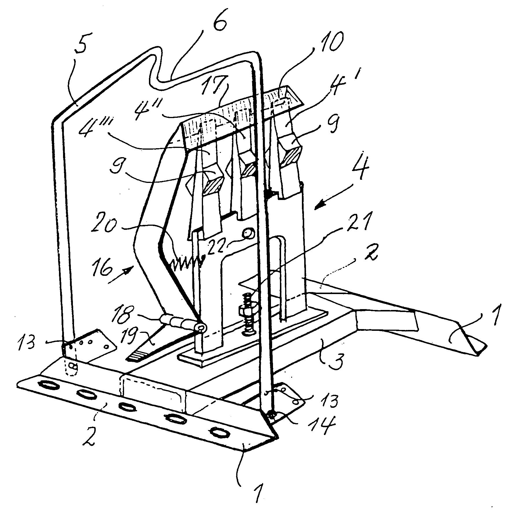 Manually operated apparatus for splitting wood