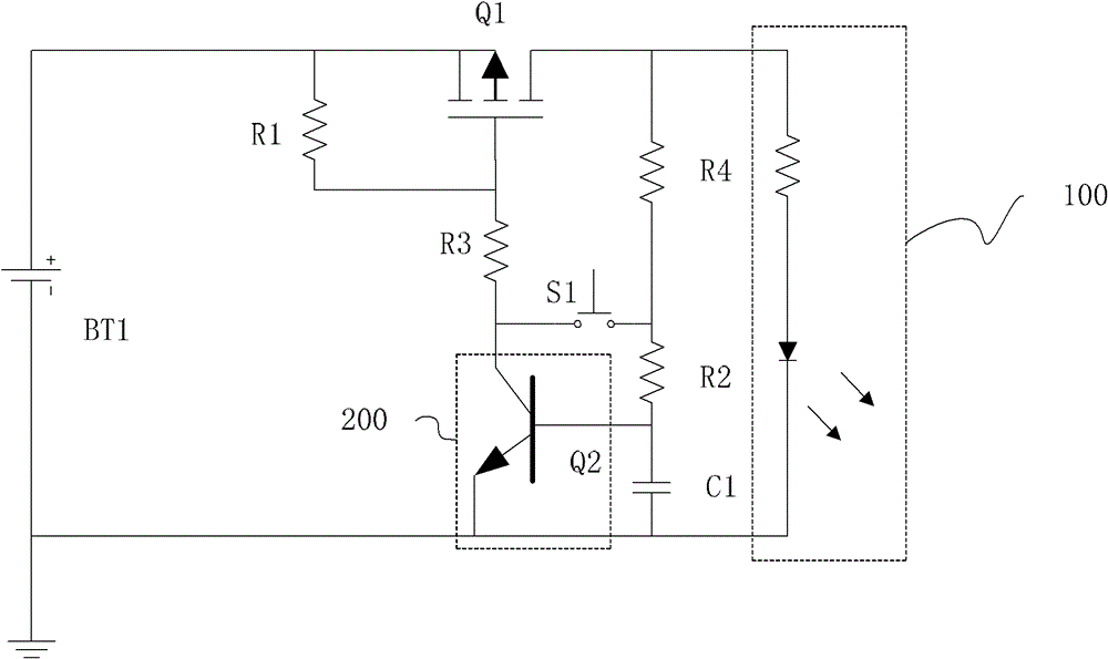 One-button switch control circuit and led lamps