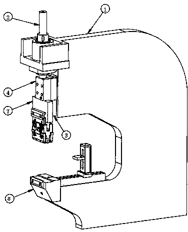 Rivet-pressing and bending universal machine