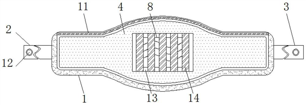 Wearable waist treatment device convenient to clean