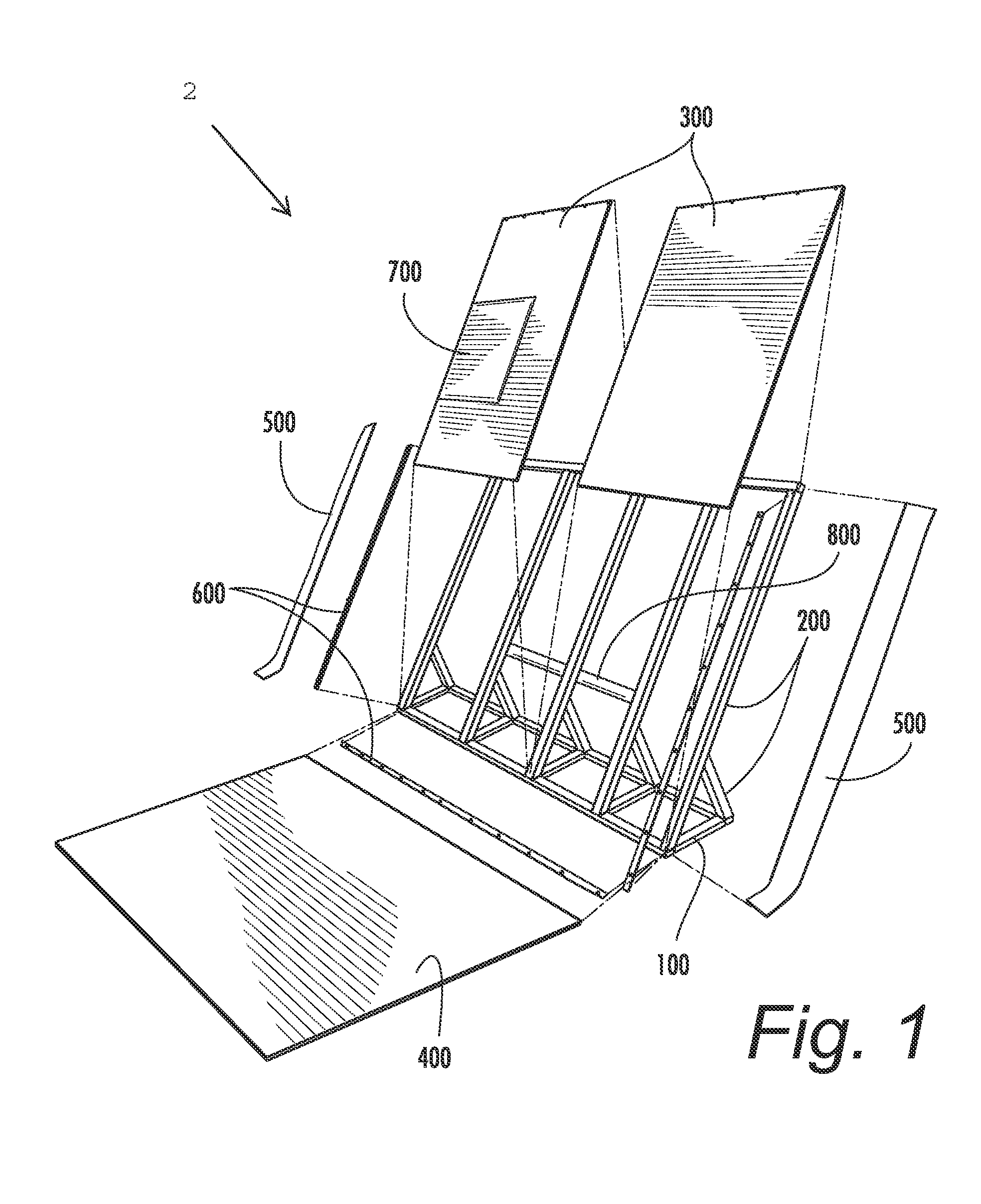 Moving headboard trailer ejector and floor cleaning apparatus