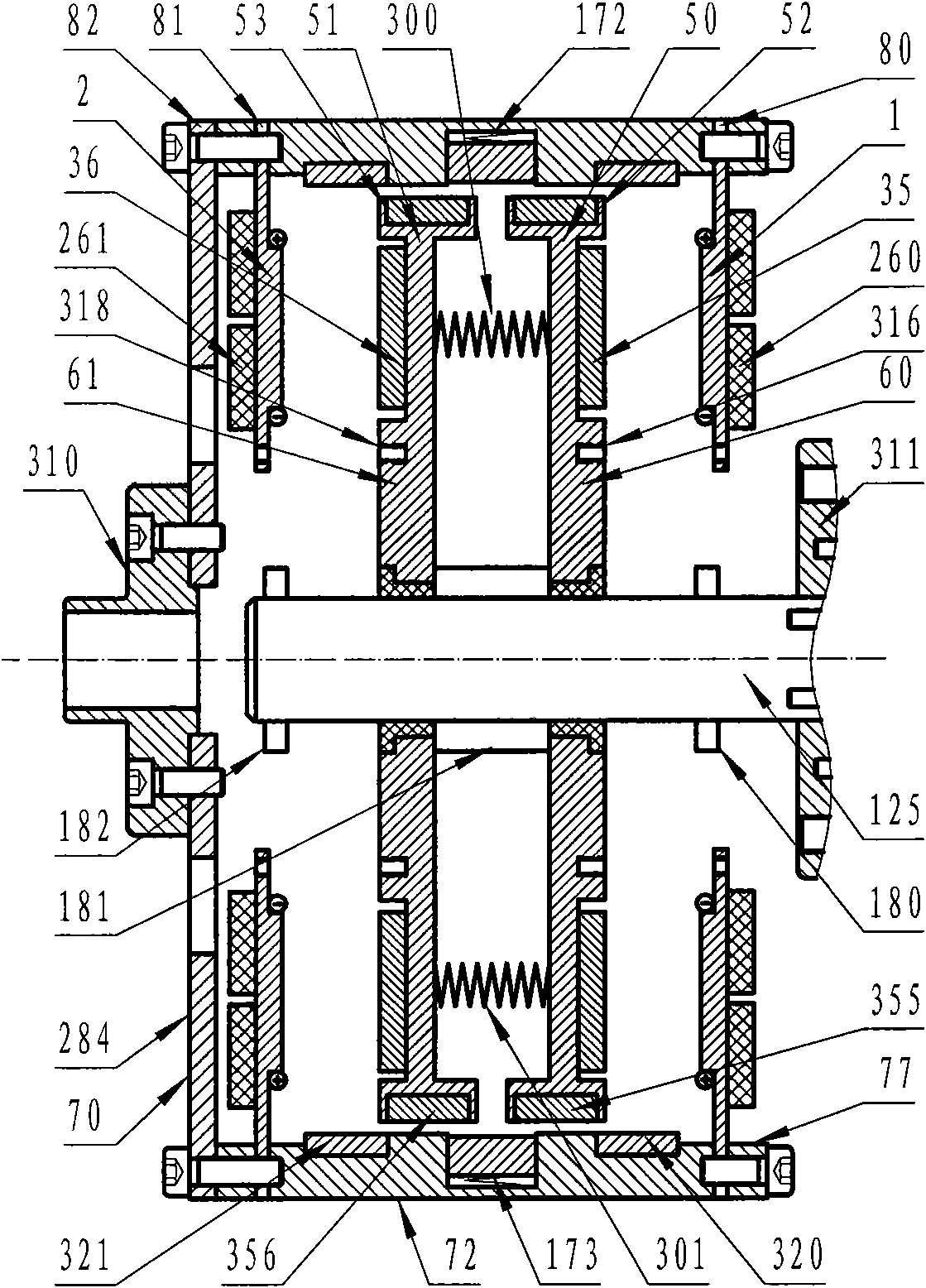 Transmission shaft permanent magnet coupling drive and speed regulation device capable of adjusting magnetic torque
