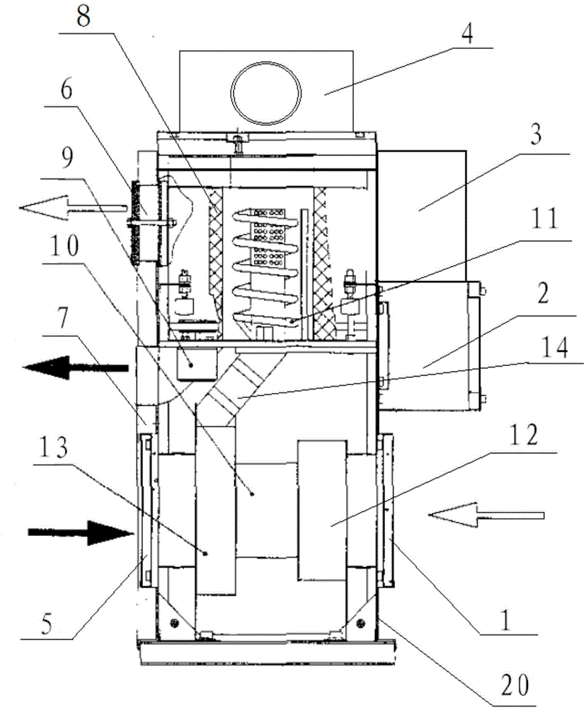 Dehumidification and rust-prevention device for marine diesel engine