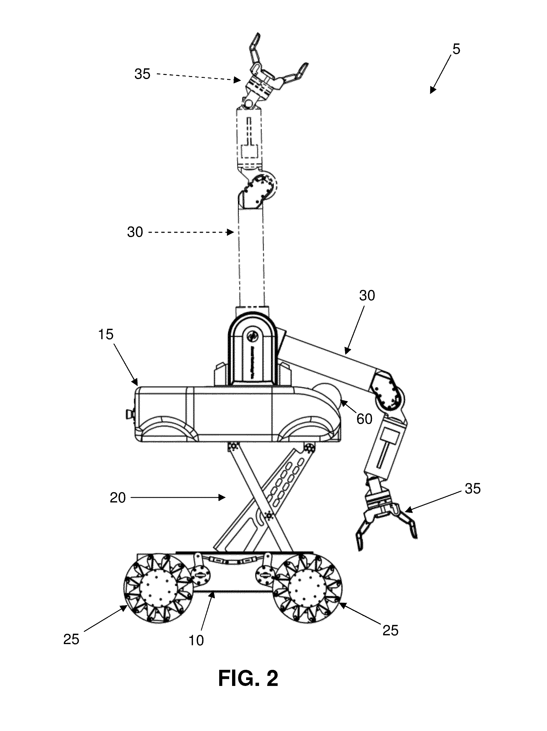 Mobile manipulation system with vertical lift