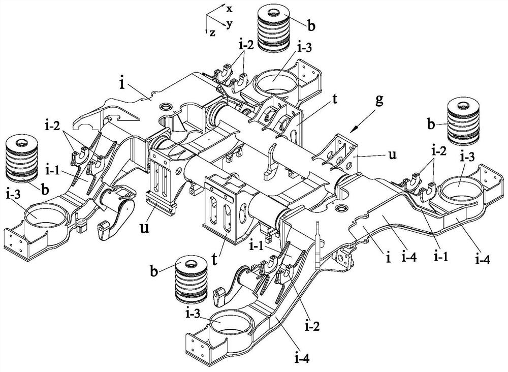 Bogie based on easy-to-withdraw shaft type gear box and side beam single-point suspension type motor