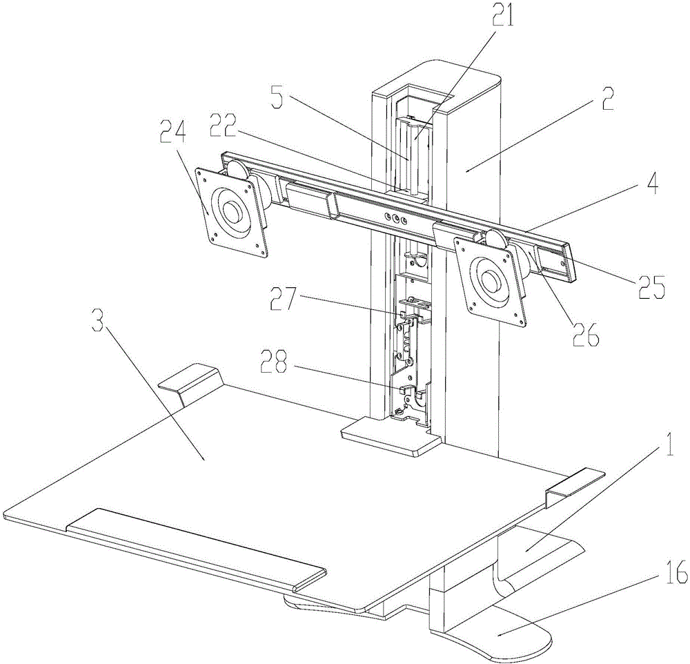 Standing and sitting alternating type work table