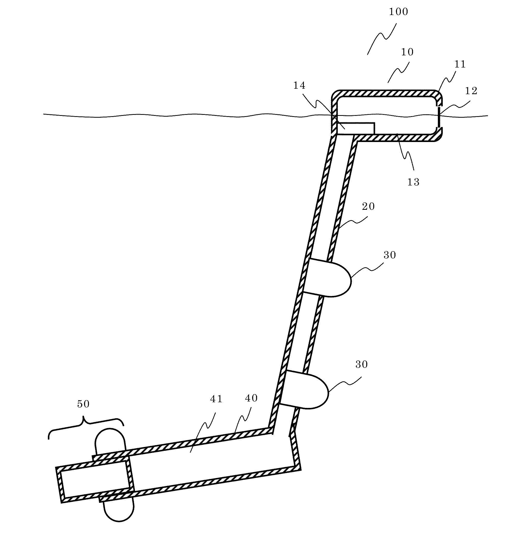 Marine power generating system and marine power generating method