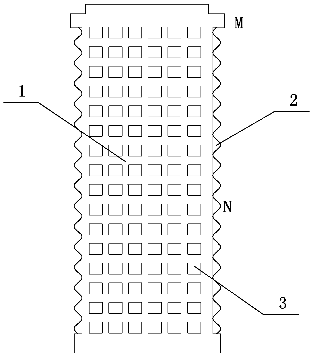 Double-layer structured yarn-dyeing tube with certain elastic deformability in surface