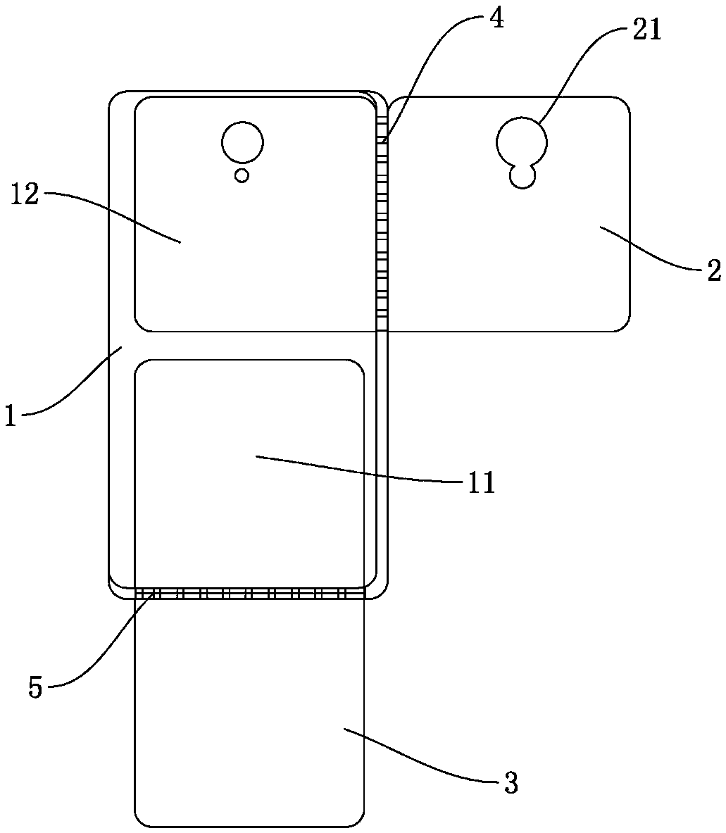 Mobile phone shell with two-way bracket, mobile phone backboard and mobile phone