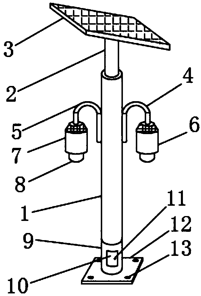 Garden road lamp with deinsectization function