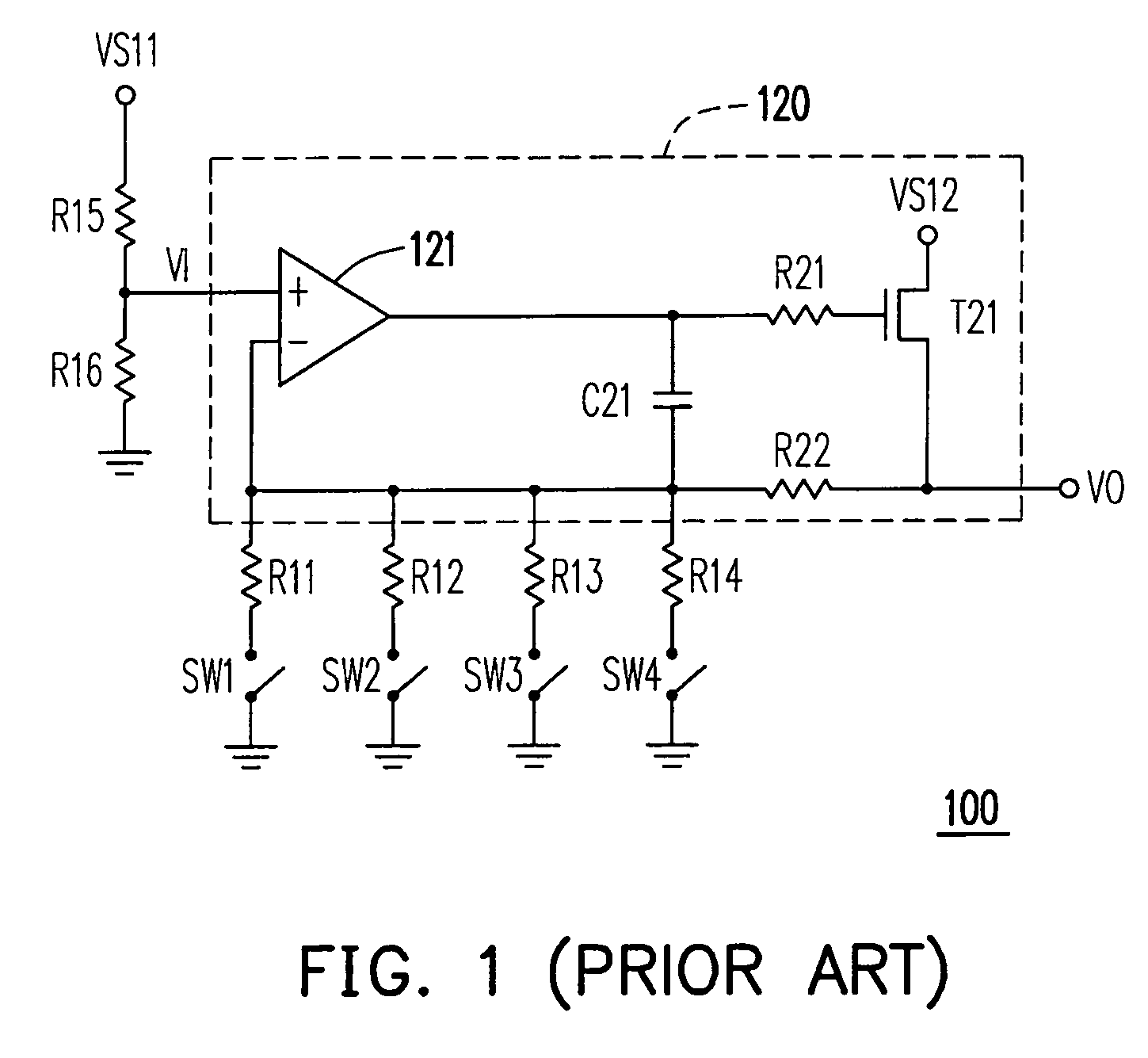 Controllable power supply device with step-up function