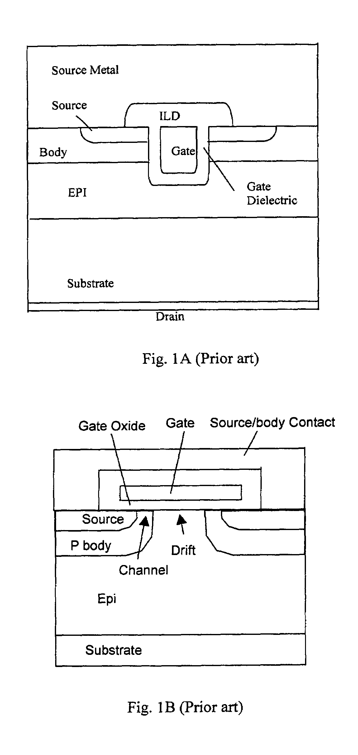 Inverted-trench grounded-source field effect transistor (FET) structure using highly conductive substrates