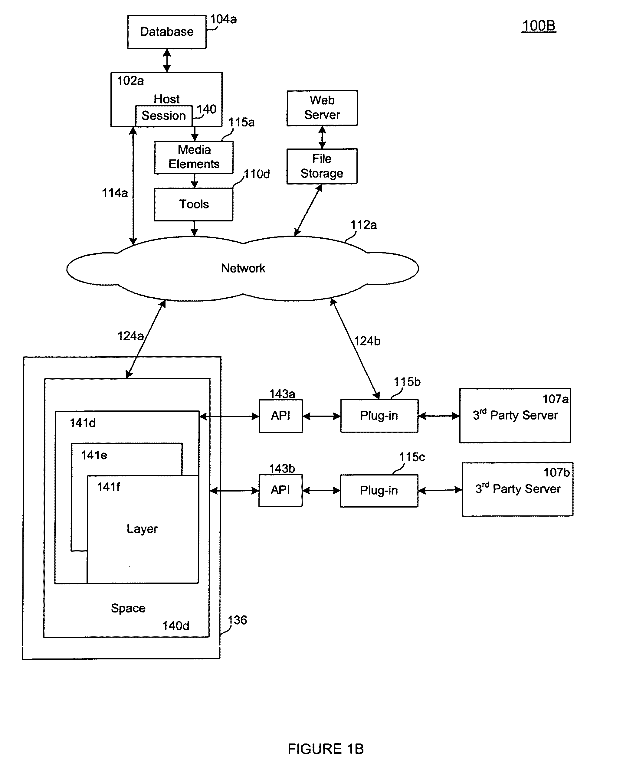 System and method for collaborative web-based multimedia layered platform with recording and selective playback of content