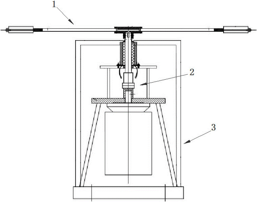 Rotation platform for helicopter rotor anti-icing/de-icing test in ice wind tunnel