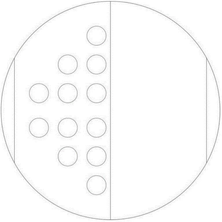 Gas phase distribution device of baffle plate tower