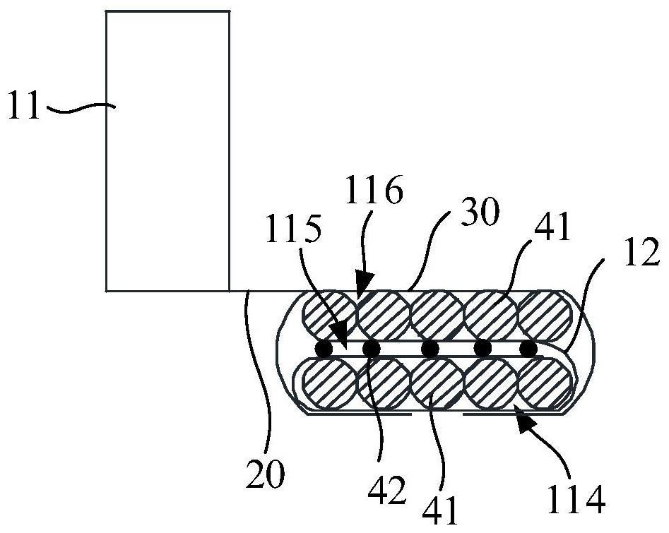 Graphite grounding belt connection device and graphite grounding belt connection method