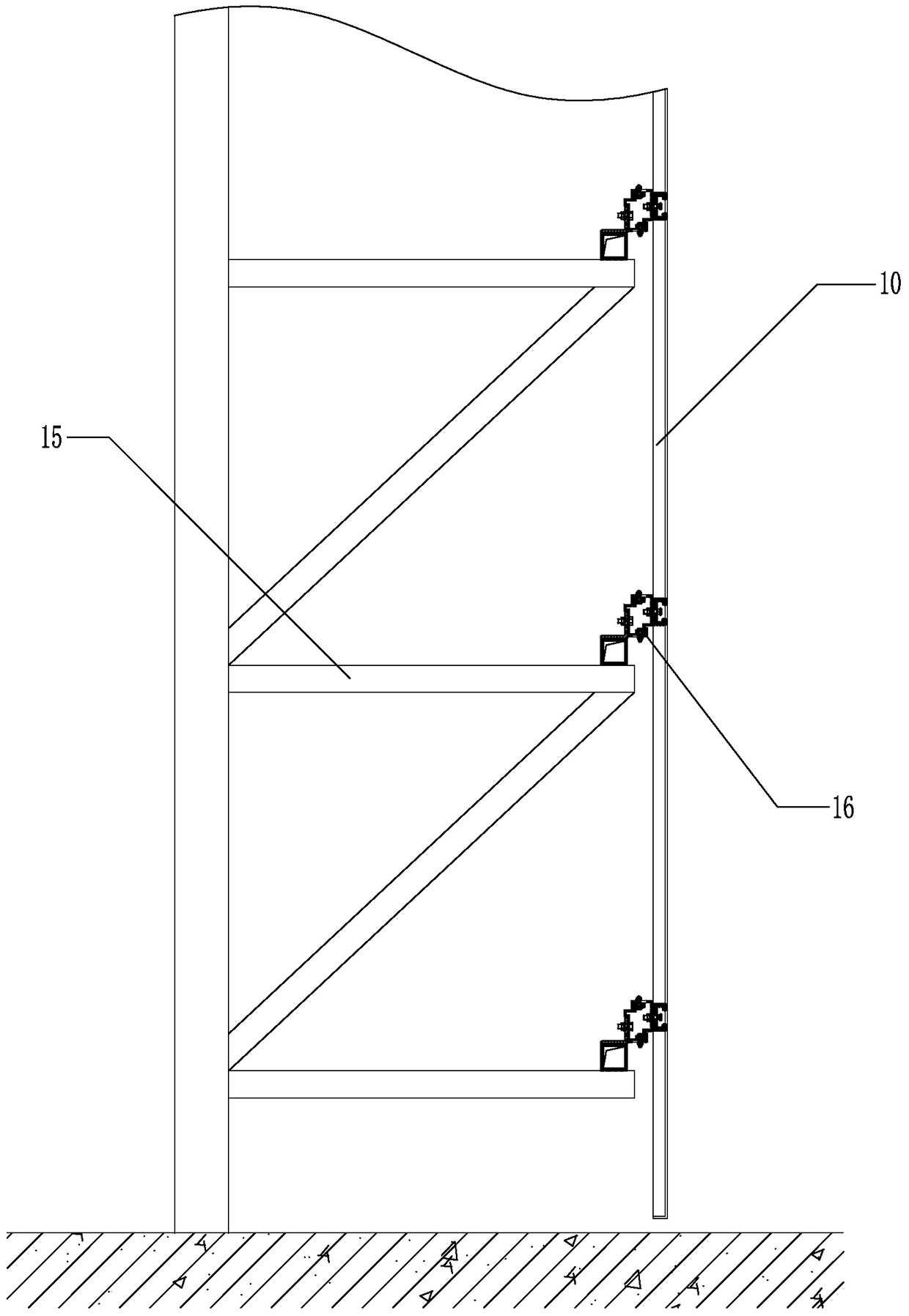 Large -scale decorative surface display system and its construction method