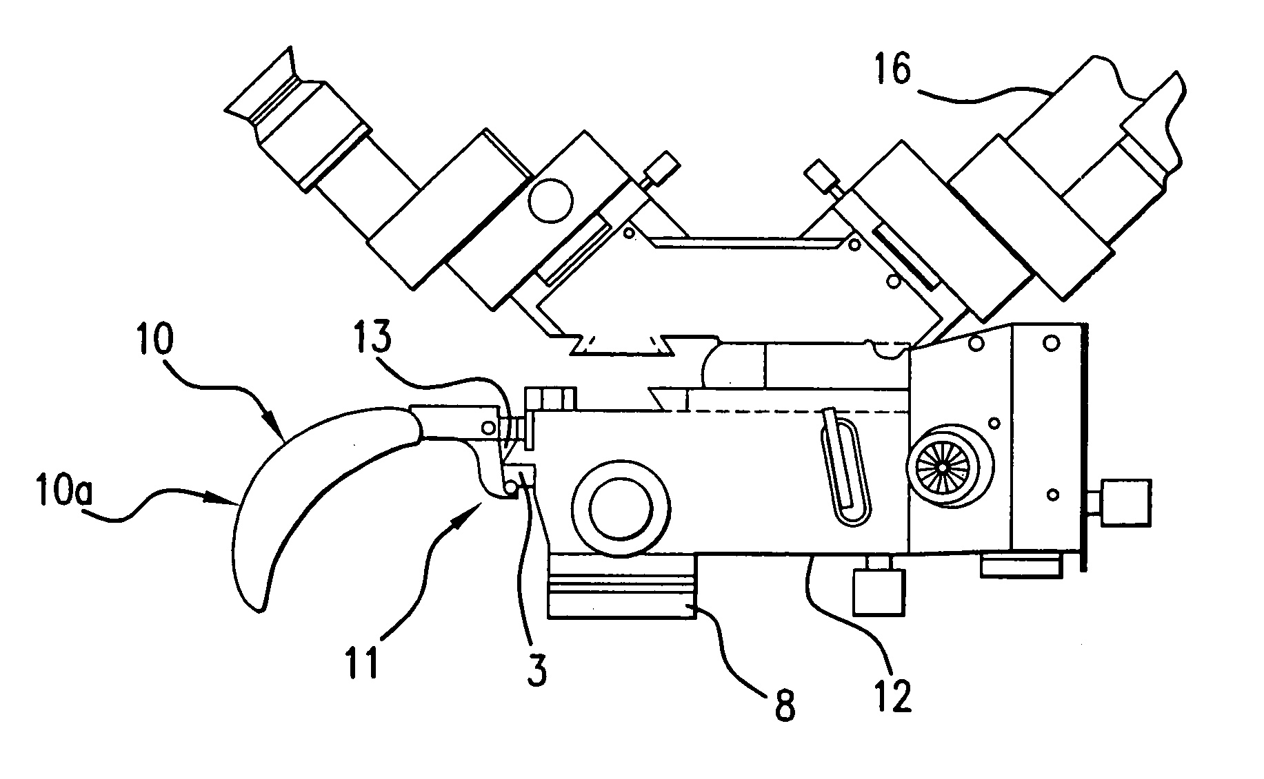 Microscope with a handle and/or hand-grip for a microscope