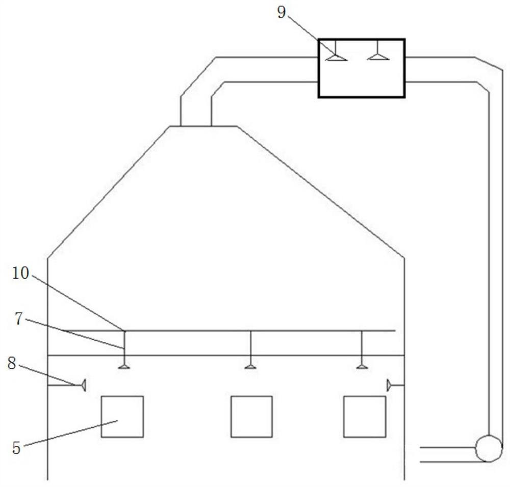 Combined dust removal device for continuous casting flame cutting machine and application thereof