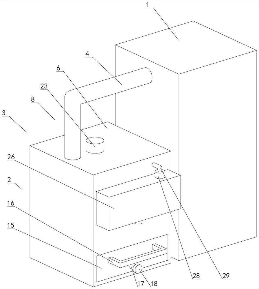 Environment-friendly garbage incinerator with waste gas recovery function