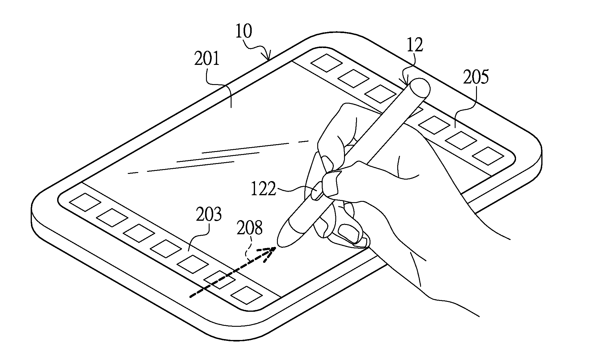 Touch-sensitive panel apparatus, control circuit and method for scanning touch event